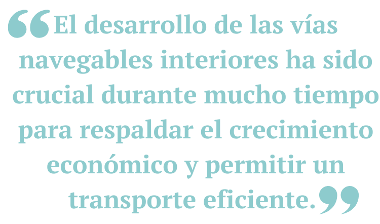 El desarrollo de las vías navegables interiores ha sido crucial durante mucho tiempo para respaldar el crecimiento económico y permitir un transporte eficiente. 